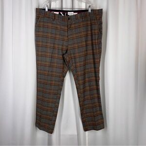 Plaid Dress Pants - Brown/Gray Men's Trousers